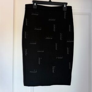 Elegant Black Studded Women's Skirt
